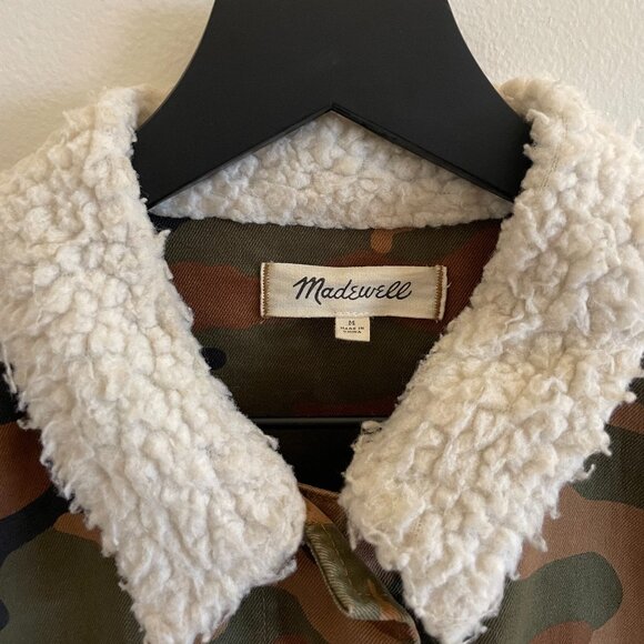 Madewell Camo Jacket Sherpa Collar - Picture 2 of 7